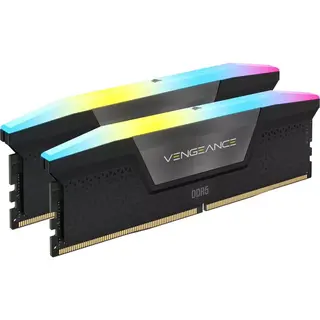 Produktfoto för Corsair Vengeance RGB DDR5-6000 - 32GB - CL30 - Dual Channel (2 st) - Intel XMP - Svart med RGB