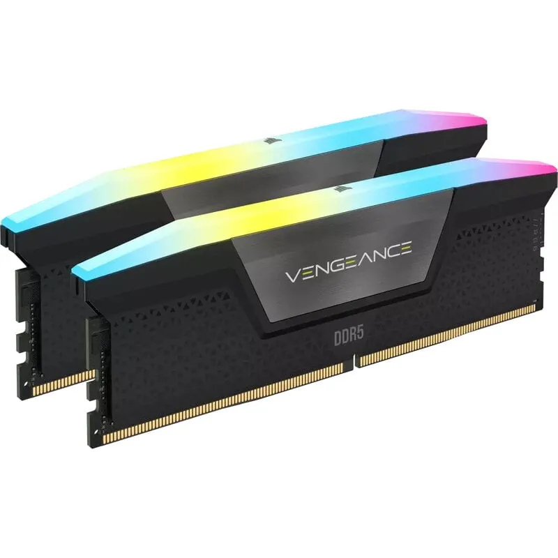 Alternativ bild 0 för Corsair Vengeance RGB DDR5-6000 - 32GB - CL30 - Dual Channel (2 st) - Intel XMP - Svart med RGB