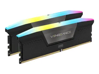 Produktfoto för Corsair Vengeance RGB DDR5-6000 - 32GB - CL30 - Dual Channel (2 st) - Intel XMP - Svart med RGB