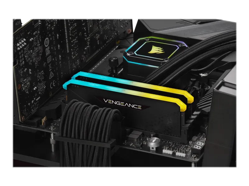 Alternativ bild 0 för Corsair Vengeance RGB RS DDR4-3200 - 32GB - CL16 - Dual Channel (2 st) - AMD Optimerad - Svart med RGB