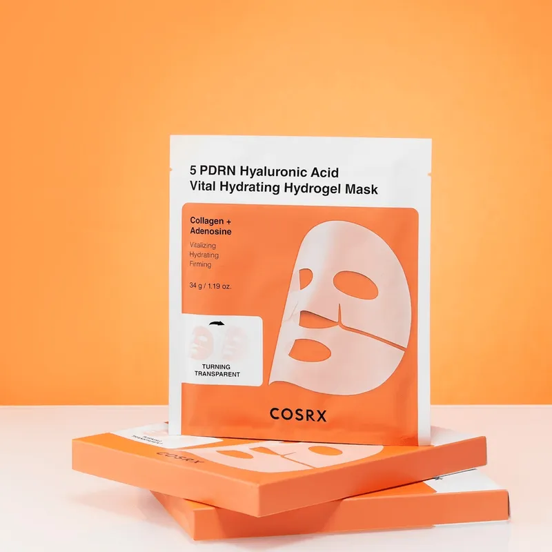 Bild 2 för COSRX 5 PDRN Hyaluronic Acid Vital Hydrating Hydrogel Mask 3pcs