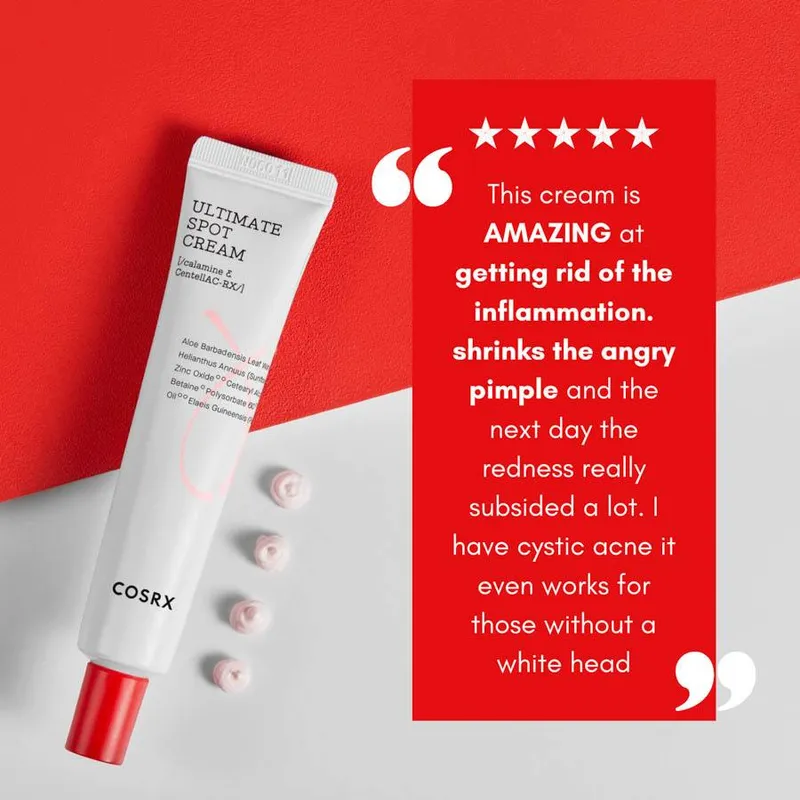 Bild 3 för COSRX - AC Collection Ultimate Spot Cream 2.0 Day Cream 30 g på Skincity.com