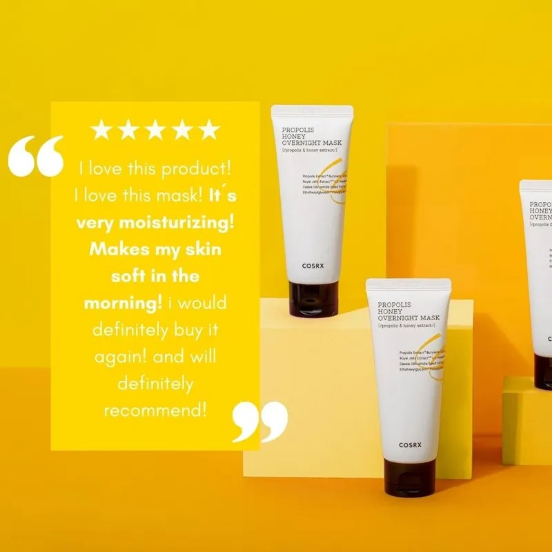 Bild 3 för COSRX - Full Fit Propolis Honey Overnight Facial Masks 60 ml på Skincity.com