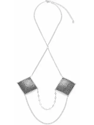 Produktfoto för Cottelli Accessories: Nipple Stickers Square with Neck Chain
