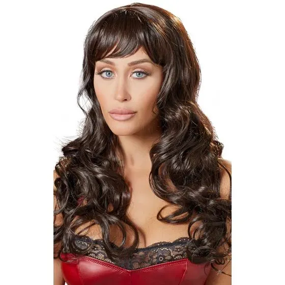 Bild 2 för Cottelli Collection: Long Dark Brown Wig