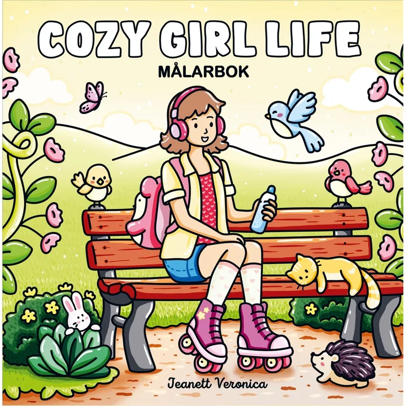 Bild 2 för Cozy Girl Life Målarbok