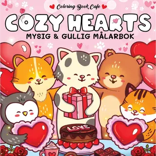 Produktfoto för Cozy Hearts Målarbok