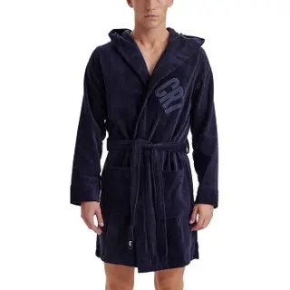 Produktfoto för CR7 Cristiano Ronaldo Cotton Bathrobe Navy bomull Medium Herr