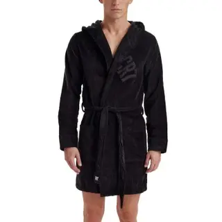 Produktfoto för CR7 Cristiano Ronaldo Cotton Bathrobe Svart bomull Small Herr