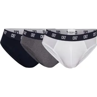 Produktfoto för CR7 Cristiano Ronaldo Kalsonger 3P Basic Brief Svart/Grå bomull Medium Herr
