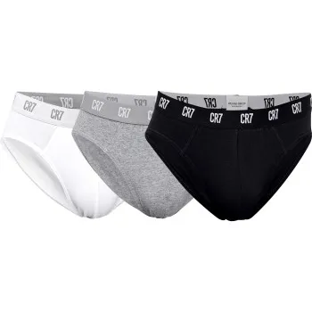 Alternativ bild 0 för CR7 Cristiano Ronaldo Kalsonger 3P Basic Brief Svart/Vit bomull Small Herr