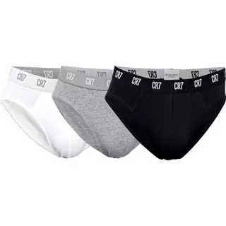 Produktfoto för CR7 Cristiano Ronaldo Kalsonger 3P Basic Brief Svart/Vit bomull X-Large Herr
