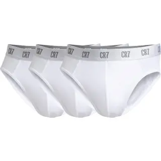 Produktfoto för CR7 Cristiano Ronaldo Kalsonger 3P Basic Brief Vit bomull Medium Herr