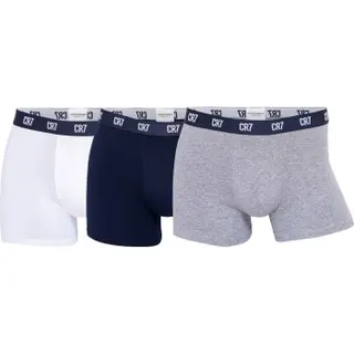Produktfoto för CR7 Cristiano Ronaldo Kalsonger 3P Men Trunk Marin/Grå bomull X-Large Herr