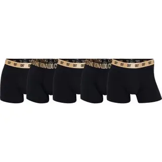 Produktfoto för CR7 Cristiano Ronaldo Kalsonger 5P Organic Cotton Trunks Black/Gold bomull Medium Herr