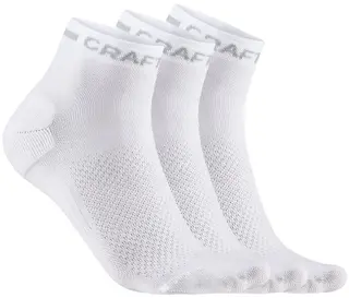 Produktfoto för Craft Core Dry Mid Sock 3-Pack White