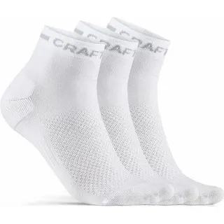 Produktfoto för Craft Core Dry Mid Sock 3-Pack White