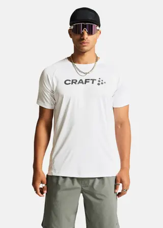 Produktfoto för Craft Core Essence Logo Tee M White/Granite