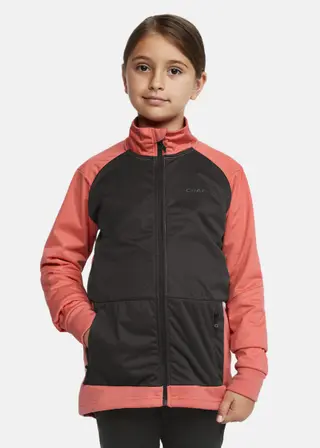 Produktfoto för Craft CORE Warm XC Jacket Junior Längdskidjacka Coral/Slate, 158/164