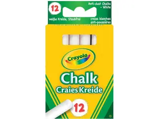 Produktfoto för Crayola Chalk White 12pcs.