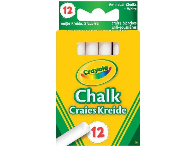 Alternativ bild 0 för Crayola Chalk White 12pcs.
