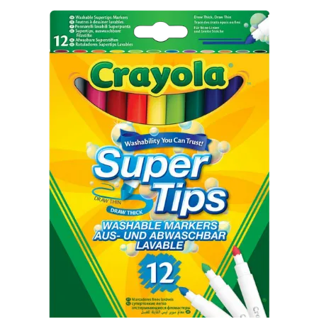 Bild 2 för Crayola Super Tips - Markering - blandfärger (paket om 12)
