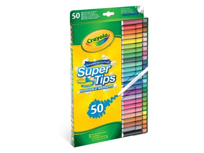 Alternativ bild 0 för Crayola Supertips tvättbara markers 50 st