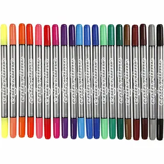 Produktfoto för Creativ Company Colortime Double-sided pens - Basic colors 20st.