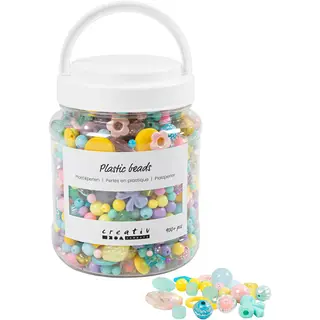 Produktfoto för Creativ Company Plastic beads - 900 pcs