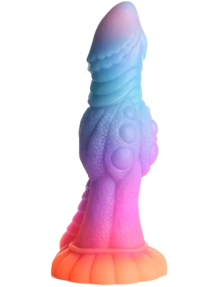 Bild 1 för Creature Cocks: Galactic Cock, Alien Glow Silicone Dildo