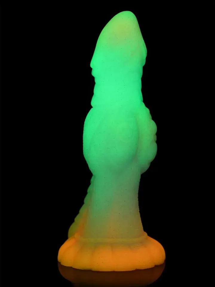 Bild 2 för Creature Cocks: Galactic Cock, Alien Glow Silicone Dildo