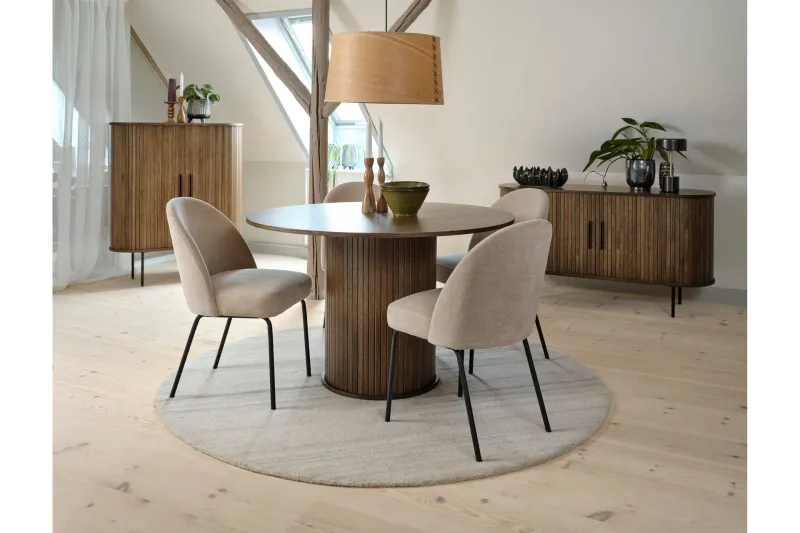 Bild 2 för Creston matstol - Sand Chenille och svarta ben
