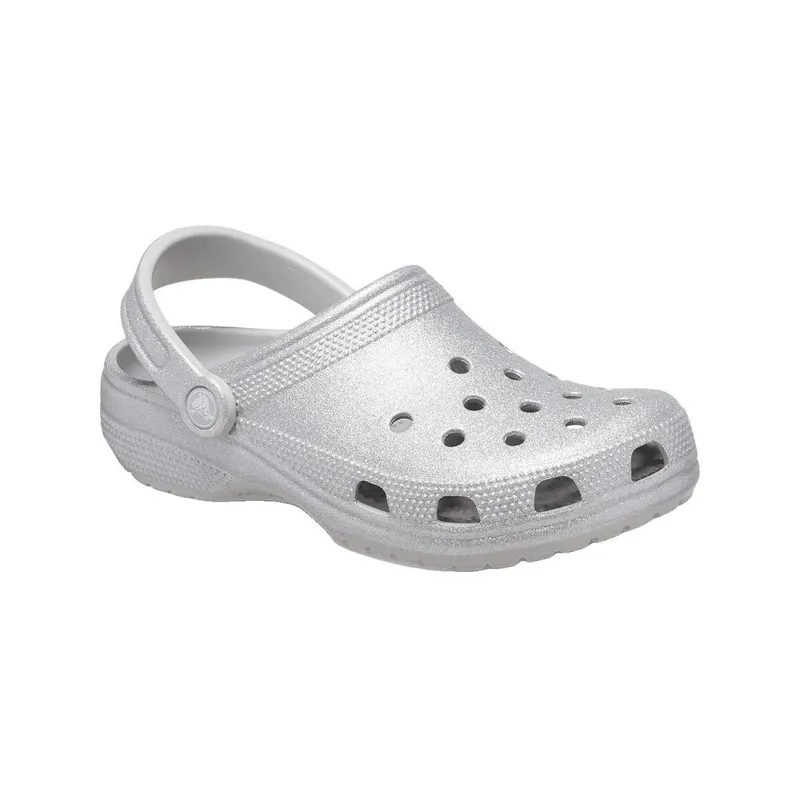 Bild 2 för Crocs Classic Glitter Clog Unisex Silver US M5/W7 (EU 37-38)