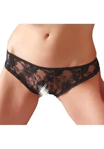 Alternativ bild 0 för Crotchless Panties Black