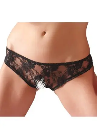 Produktfoto för Crotchless Panties Black