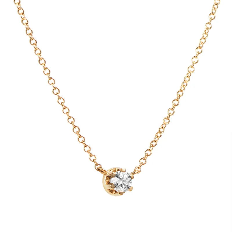 Alternativ bild 0 för Crown & Stars Halsband 0.30ct Guld
