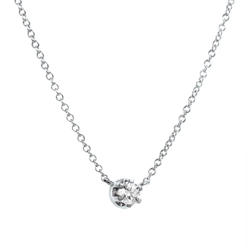 Alternativ bild 0 för Crown & Stars Halsband 0.30ct Vitguld