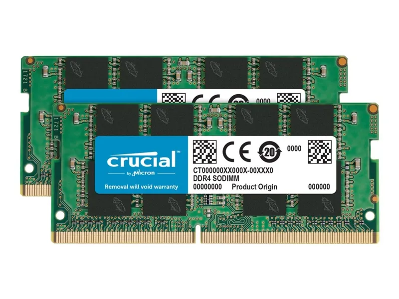 Alternativ bild 0 för Crucial - DDR4 - sats - 32 GB: 2 x 16 GB - SO DIMM 260-pin - 3200 MHz / PC4-25600 - CL22 - 1.2 V - ej buffrad - icke ECC