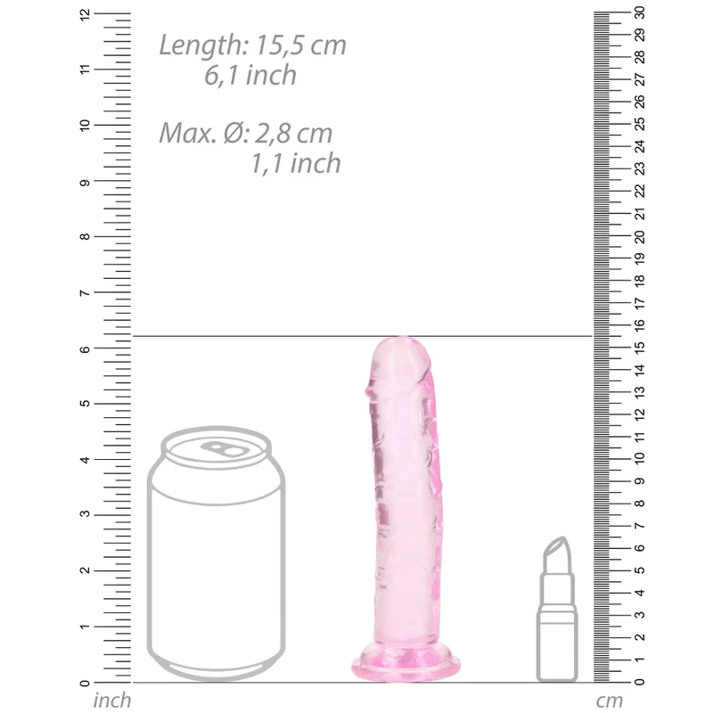 Bild 2 för Crystal Clear Dildo 14,5 cm, Pink
