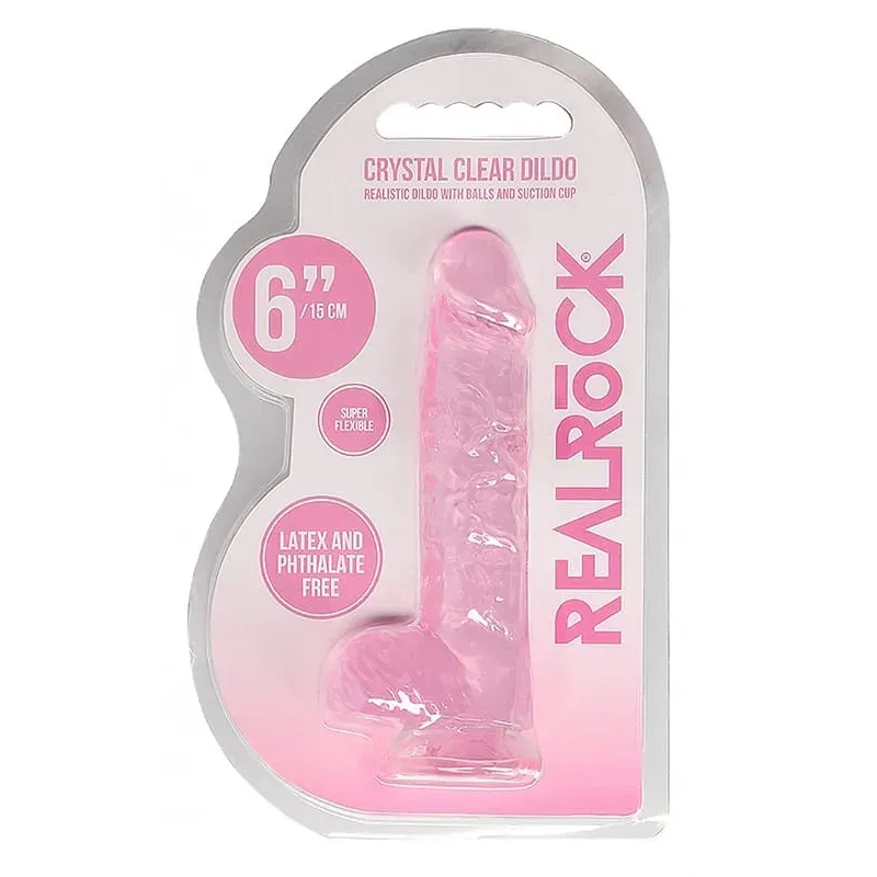 Bild 2 för Crystal Clear dildo 15 cm, Pink