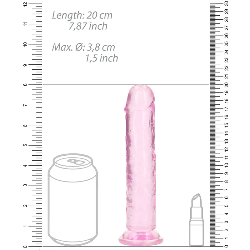 Bild 2 för Crystal Clear dildo 18 cm, Pink
