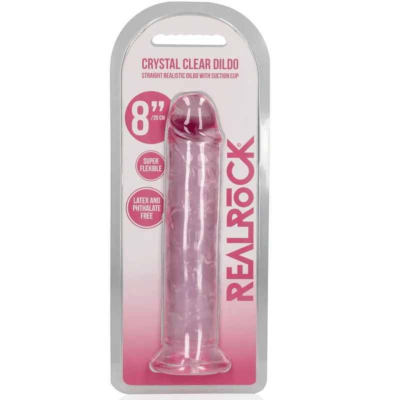 Bild 2 för Crystal Clear dildo 20 cm, Pink