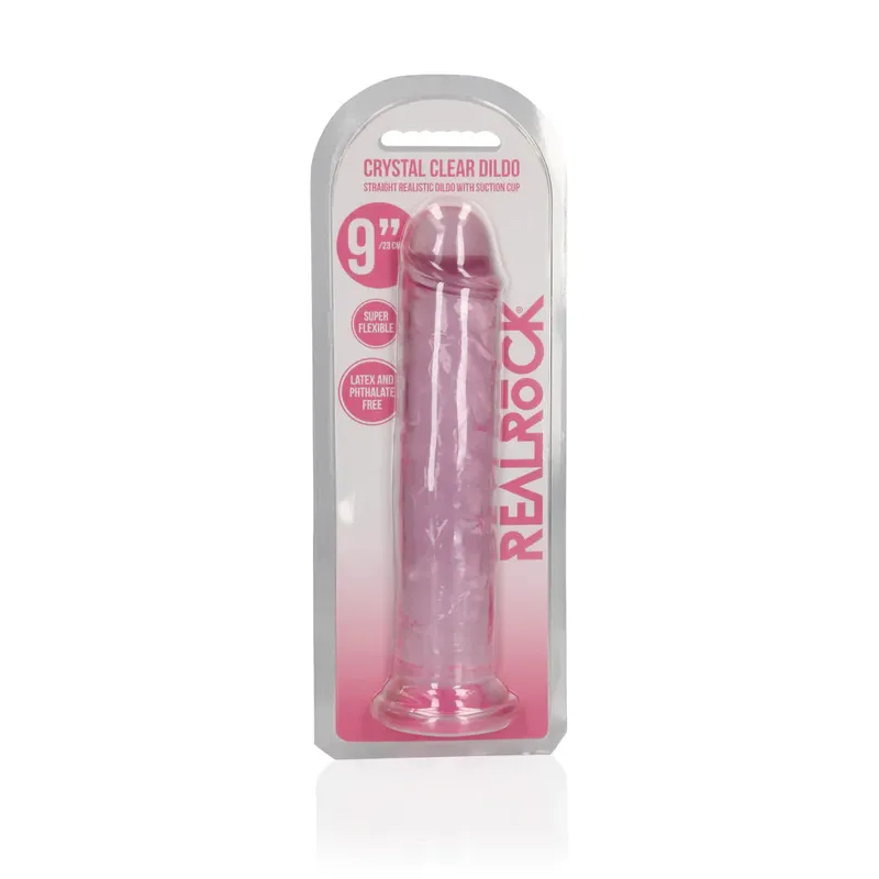 Bild 2 för Crystal Clear dildo 23 cm, Pink