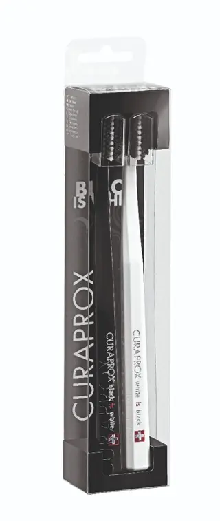 Produktfoto för Curaprox Tandborstear White/Black 2-pack