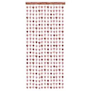Produktfoto för Curtain of Hearts pink gold 100x245cm