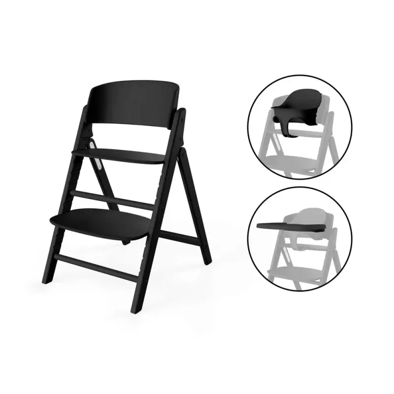 Alternativ bild 0 för Cybex Click & Fold 3in1 matstol/babyset/bricka, stunning black