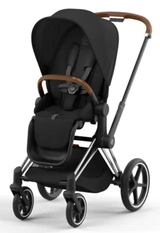 Produktfoto för Cybex ePriam chassi & sittdelsbas 2023, chrome/brown