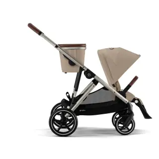 Produktfoto för Cybex Gazelle S sittvagn 2023, almond beige/taupe chassi