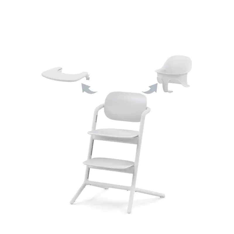 Alternativ bild 0 för Cybex Lemo 3in1 matstol/babyset/bricka, all white