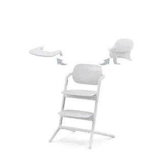 Produktfoto för Cybex Lemo 3in1 matstol/babyset/bricka, all white